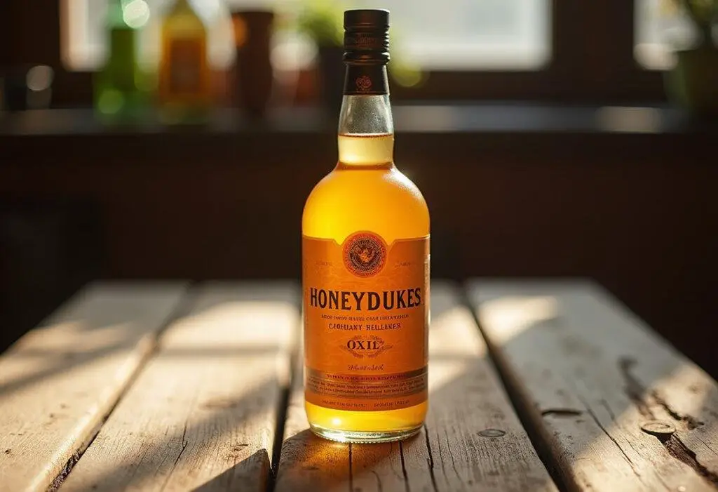 Final presentation of honeydukes creamy butterscotch elixir - a delicious and creamy butterscotch drink ready for serving.