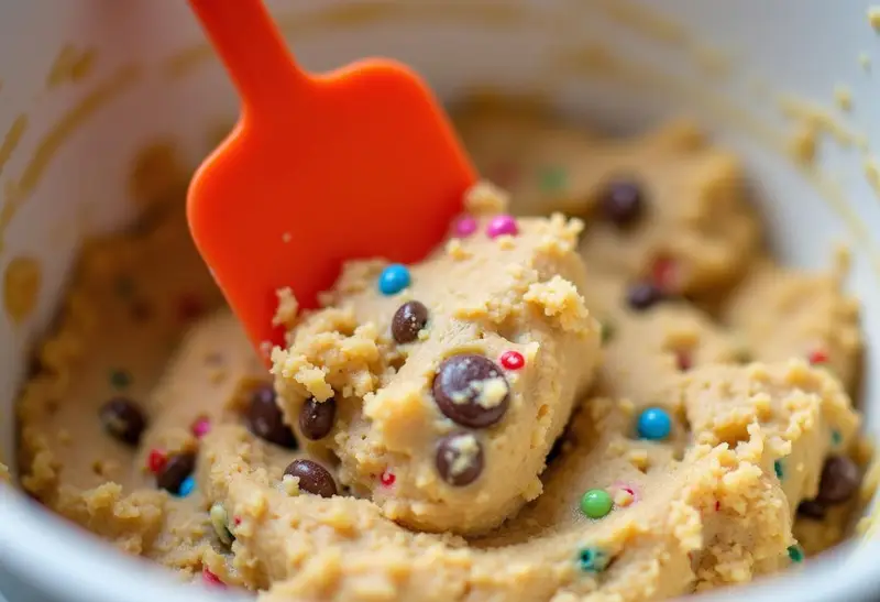 Magical Sorting Hat Cookie Skillets thick creamy cookie dough close-up colorful sprinkles chocolate chips