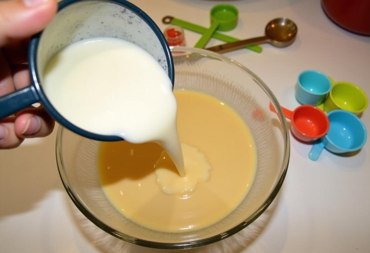 Adding creamy butterscotch to the mixture for Ravenclaw Starry Night Butterbeer Cheesecake captures the essence of flavor creation.