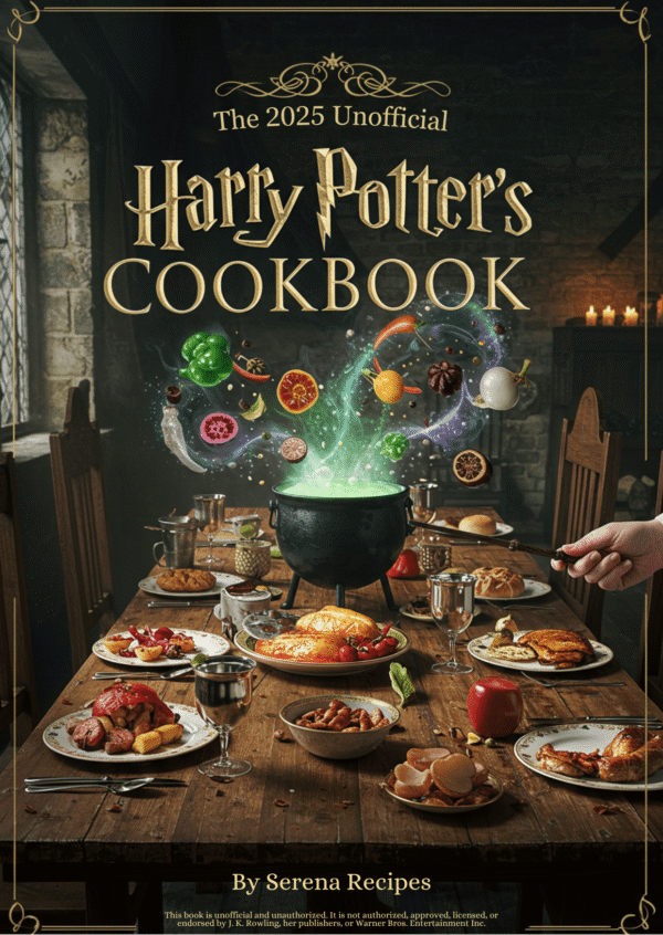 The Harry Potter Cookbook 2025 By Serena Recipes – 25 Magical Recipes from Hogwarts (Digital)