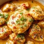 A bowl of Gordon Ramsay's creamy chicken tikka masala garnished with fresh herbs, served with steamed rice and naan bread on a rustic wooden table.