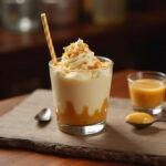Finished Harry Potter Butterbeer Cheesecake Parfaits displayed elegantly, inviting fans of the wizarding world to indulge in this creamy dessert.