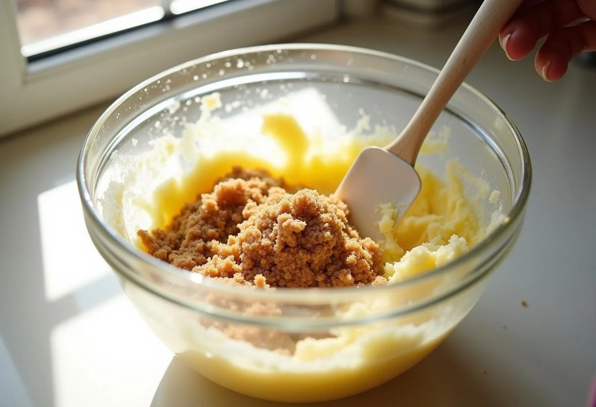 Weasley's Wizard Wheezes Butterbeer Cookies - creaming butter and brown sugar to create the perfect cookie dough base.