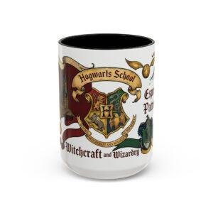 Hogwarts Espresso Patronum Accent Coffee Mug - 15oz, Black