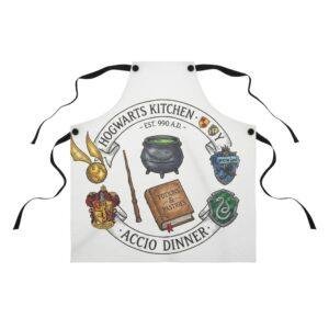 Hogwarts Kitchen Apron — 'Accio Dinner' Wizarding Cooking Apron - One Size