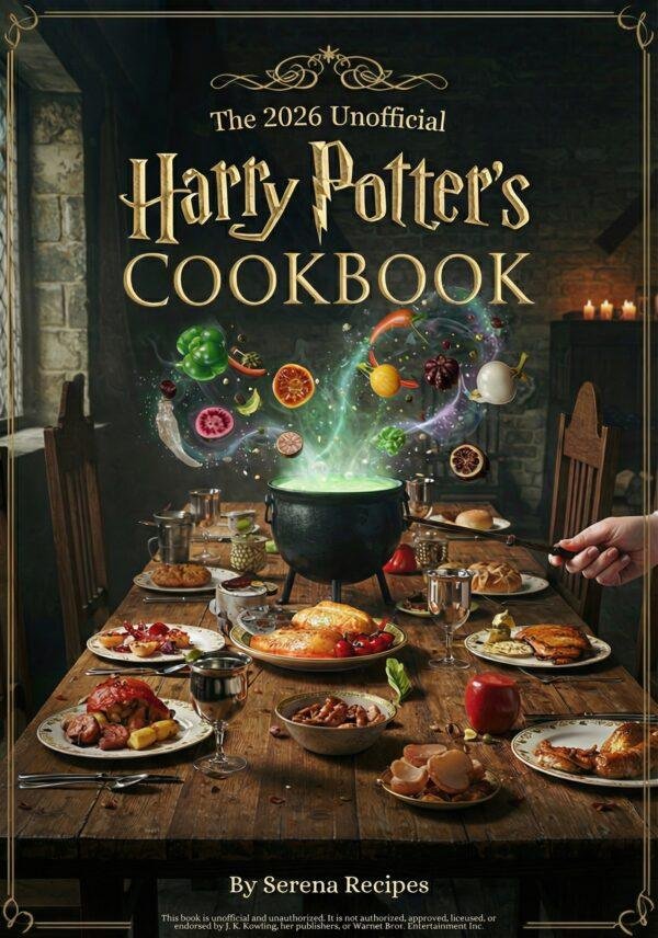 The Harry Potter Cookbook 2026 By Serena Recipes – 25 Magical Recipes from Hogwarts (Digital)