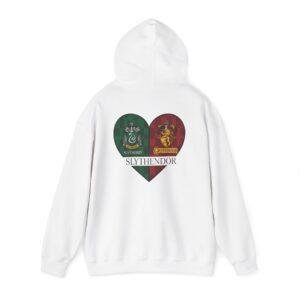 Slythendor Heart Hoodie – Gryffindor x Slytherin Fusion - Unisex Heavy Blend™ Hooded Sweatshirt