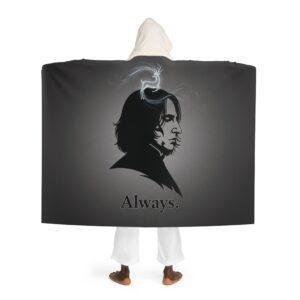 Snape “Always” Hooded Sherpa Fleece Blanket – Doe Patronus Harry Potter Gift