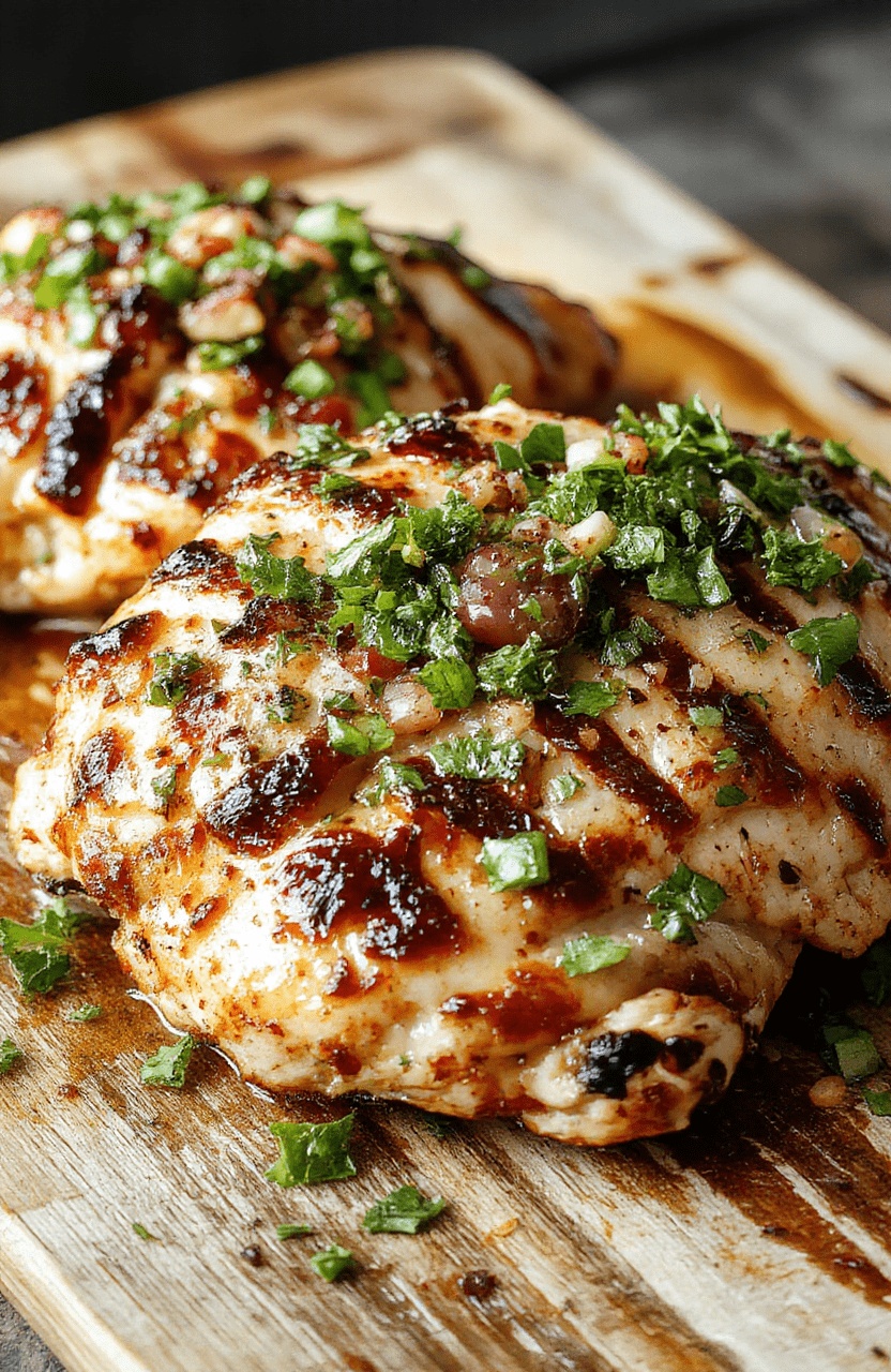 A vibrant grilled chicken breast topped with green salsa verde and melted pepper jack cheese, served on a stylish plate with fresh cilantro and lime wedges, showcasing juicy textures and a colorful, appetizing presentation.