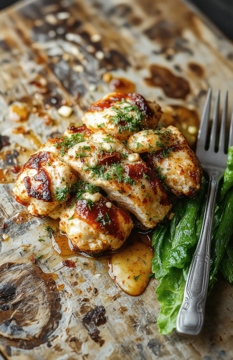 A vibrant plate featuring a golden-brown chicken breast topped with melted cheese, crispy bacon bits, and a savory honey mustard sauce, surrounded by fresh green herbs and sliced vegetables, styled on a rustic wooden table with natural light highlighting textures and colors.