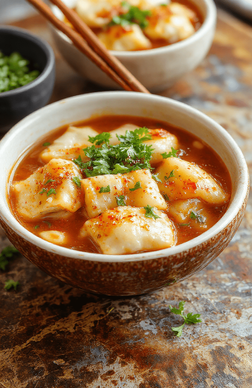 Colorful potsticker noodle bowls featuring crispy-edged potstickers arranged over tender stir-fried noodles, topped with chopped scallions and sesame seeds, served in a rustic ceramic bowl with vibrant vegetables and a glossy sauce, styled casually to evoke a cozy, homemade meal.