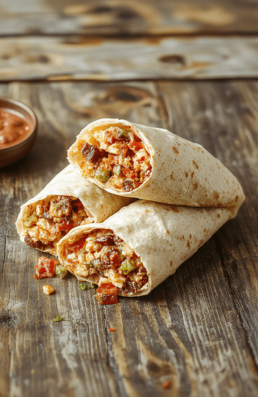 Colorful BLT wraps arranged on a white plate, showcasing crispy bacon, fresh green lettuce, ripe red tomatoes, wrapped in a soft tortilla, styled with a few extra ingredients scattered around, highlighting textures and vibrant colors.