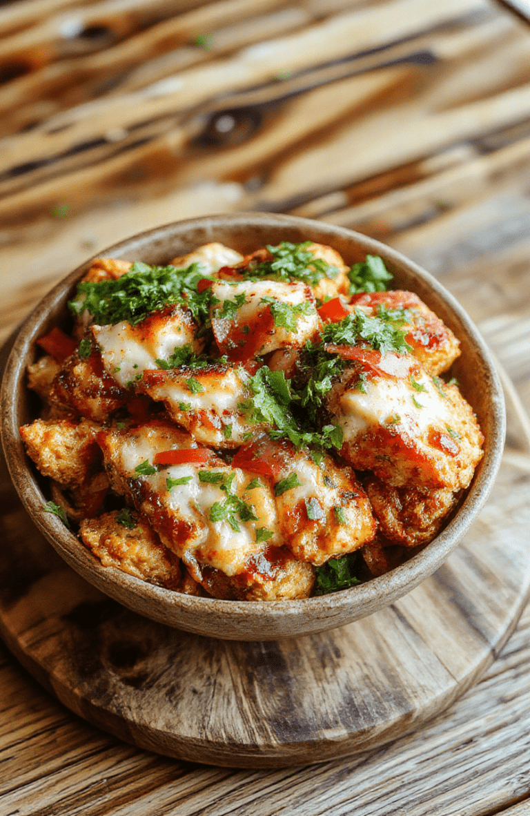 Colorful Bang Bang Chicken Bowls featuring crispy fried chicken strips coated in a creamy spicy sauce, garnished with green scallions and sesame seeds, served over fluffy white rice with vibrant vegetables, arranged on a rustic wooden plate with a smooth background, textures of crispy chicken and fresh toppings highlighted.
