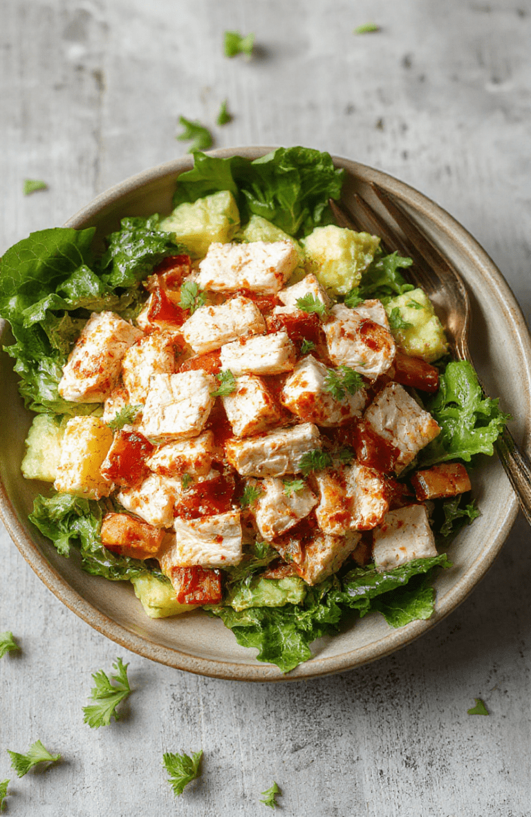 Colorful chicken salad in a glass bowl with chopped celery, grapes, and sliced almonds on a white plate, styled with fresh herbs, vibrant and creamy textures, appealing presentation