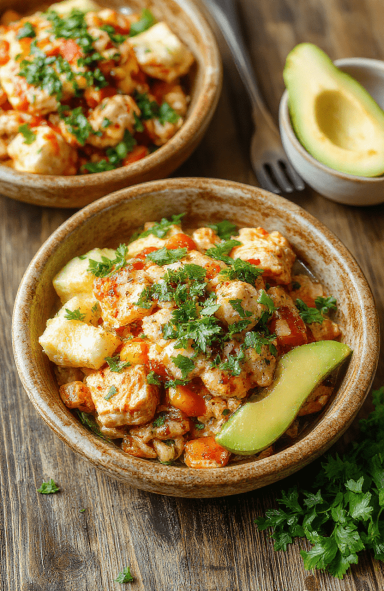 Colorful Southwest Chicken Burrito Bowls arranged on a rustic wooden table. The bowls showcase grilled chicken, bright red cherry tomatoes, vibrant green lettuce, creamy white avocado slices, and a sprinkling of shredded cheese. The textures are crisp, tender, and inviting with a fresh, appetizing appearance. The presentation emphasizes freshness and bold flavors, styled simply for an appealing, homemade feel.