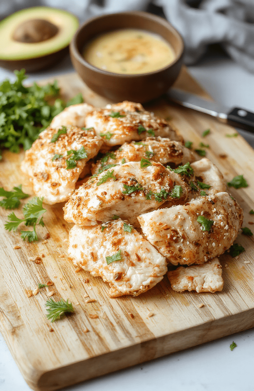 Glossy golden-brown sesame chicken pieces mixed with crisp broccoli florets and sliced green onions on a white ceramic plate, served with steamed jasmine rice in a side container, drizzled with light sesame-ginger glaze, no excess oil, vibrant colors, clean plating on a natural wood table surface.