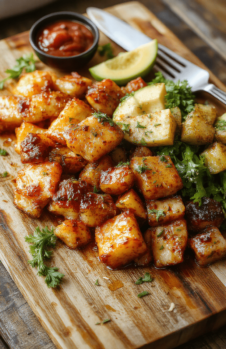A colorful family-style dinner plates showcasing garlic butter chicken tenders, golden roasted baby potatoes, and steamed broccoli florets with a side of creamy ranch dip in a small mason jar, served on a rustic wooden cutting board with natural daylight and soft shadows