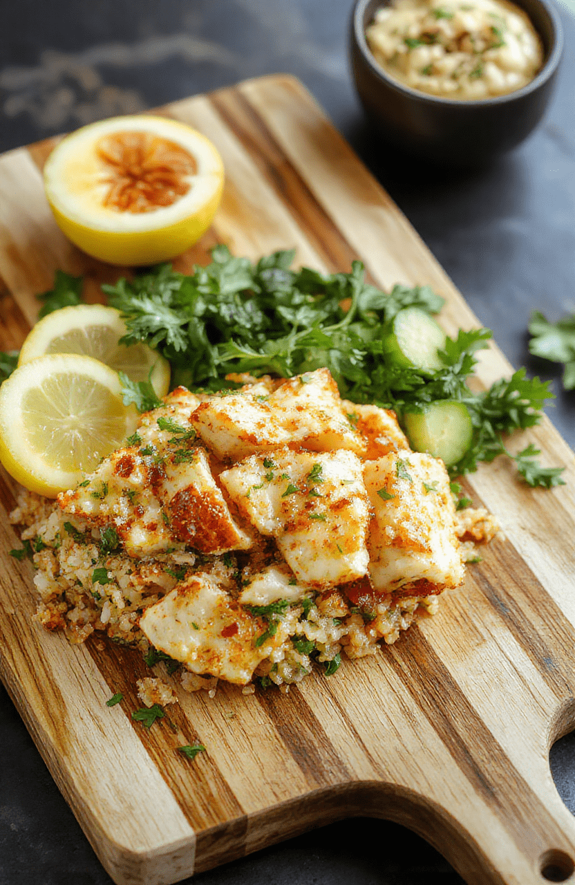 A vibrant, colorful quinoa bowl featuring tender, golden-brown zesty garlic lemon chicken slices, fluffy white quinoa, steamed broccoli florets, cherry tomatoes, and fresh parsley, arranged neatly in a white ceramic bowl on a light wooden table with soft natural lighting.
